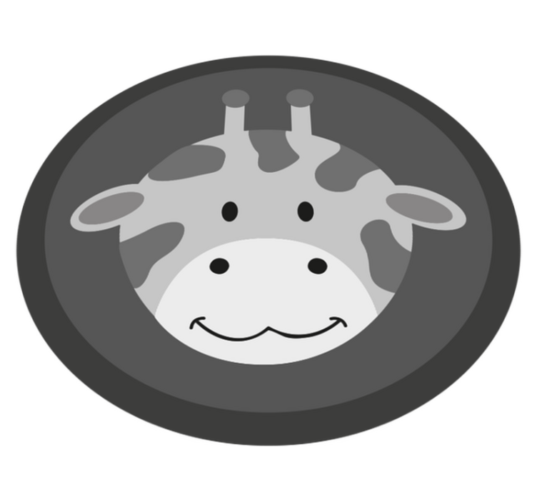 비닐 카펫 보육 회색 아기 기린 - TenStickers