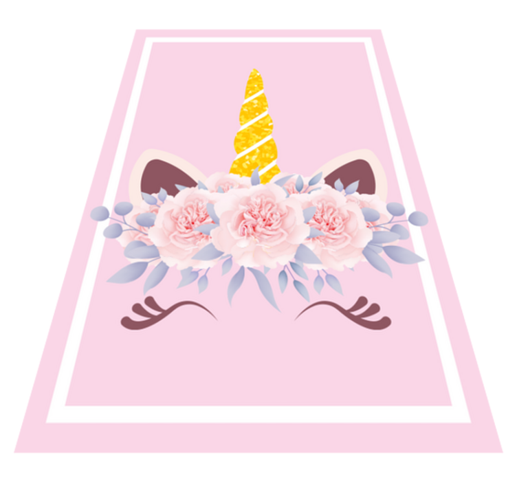 어린 이용 비닐 카펫 유니콘 플로랄 매직 - TenStickers