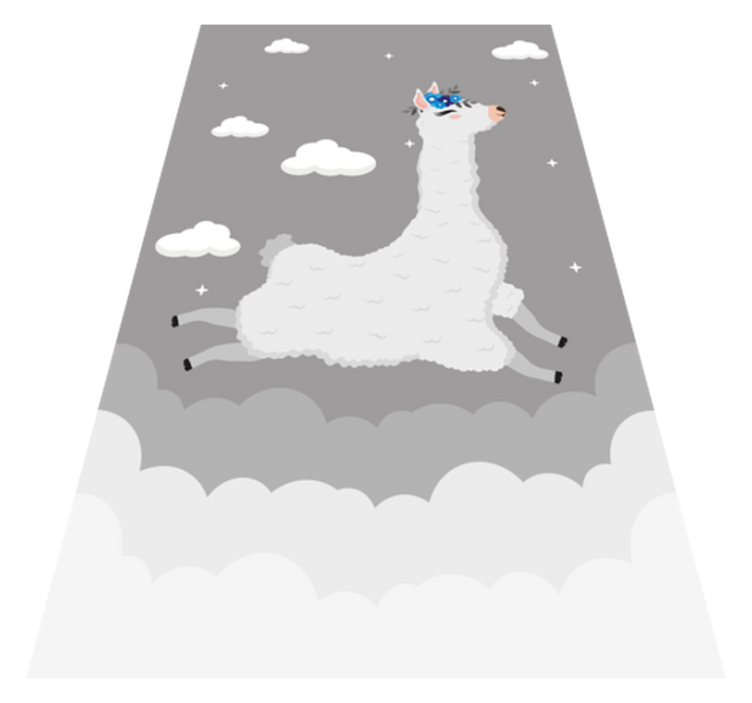 어린 이용 비닐 카펫 신나는 라마 판타지 - TenStickers