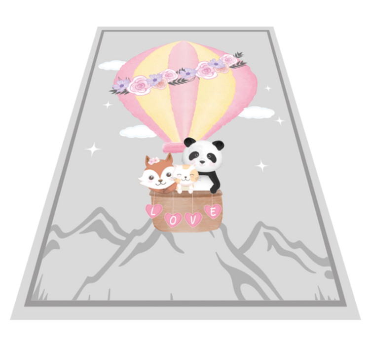 어린 이용 비닐 카펫 열기구 사랑 - TenStickers