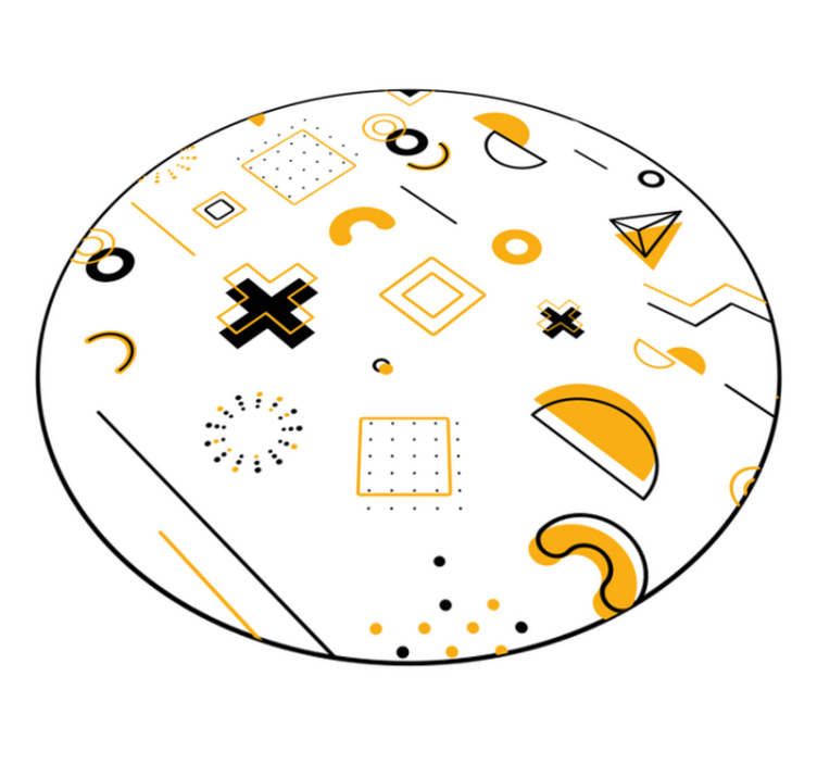 기하학적 효과 비닐 카펫 현대 수학 도형 - TenStickers