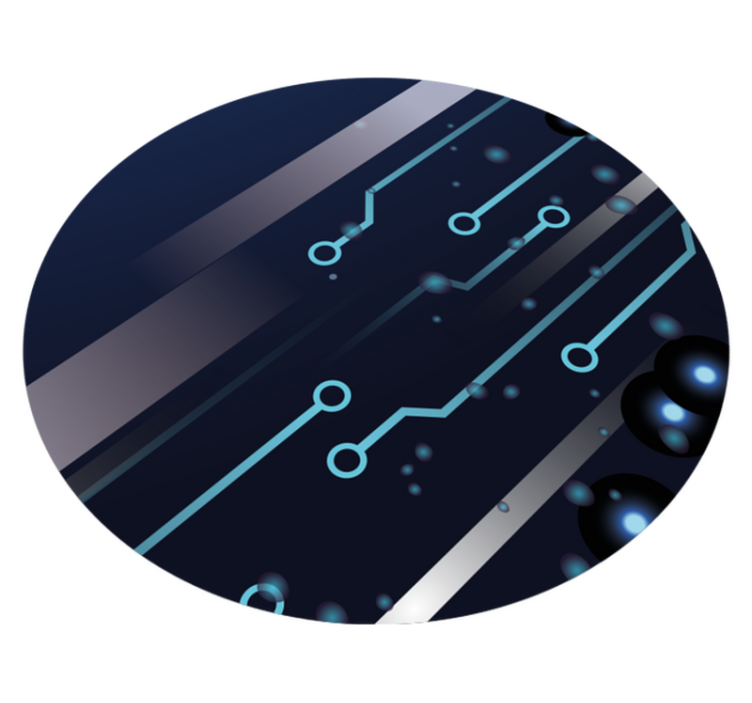 열대 효과 비닐 카펫 회로 기판 패턴 - TenStickers