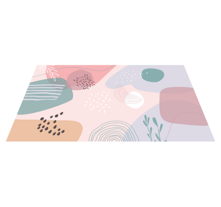 모던 효과 비닐 카펫 추상 부드러운 형태 - TenStickers