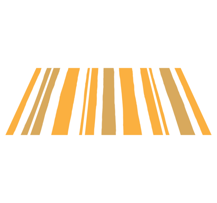 줄무늬 비닐 카펫 따뜻한 오렌지색 줄무늬 - TenStickers