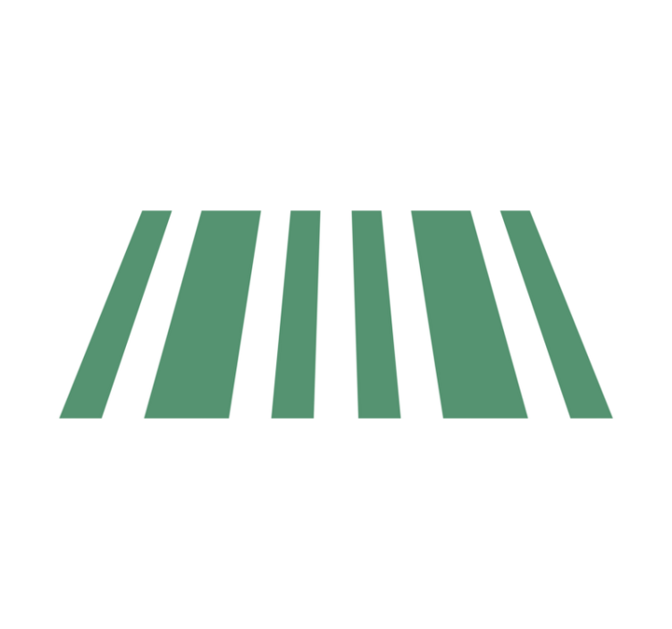 줄무늬 비닐 카펫 초록과 흰색 줄무늬 - TenStickers