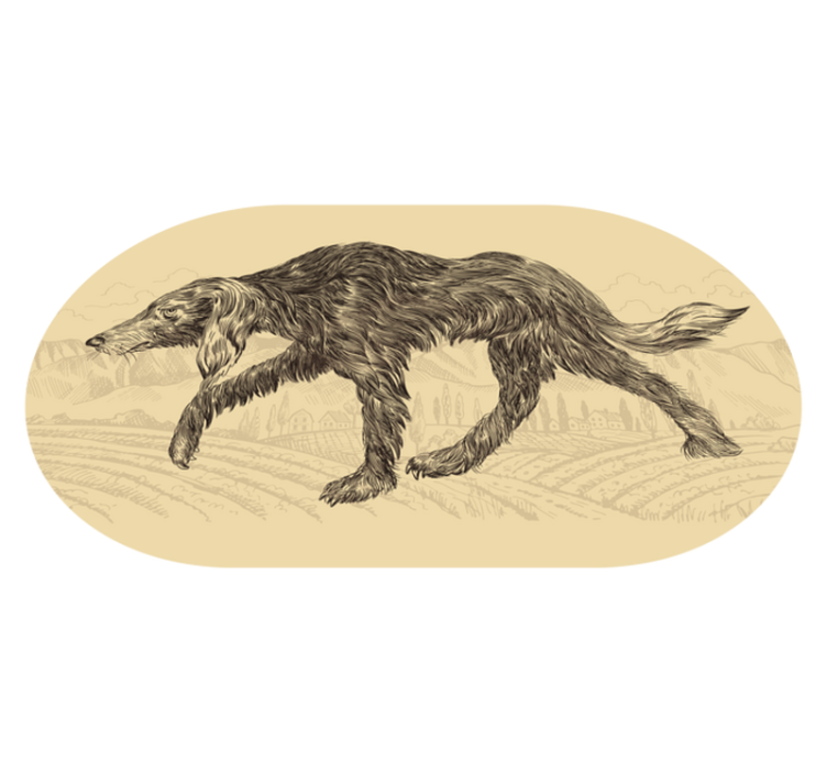 비닐 카펫 동물 우아한 개 실루엣 - TenStickers