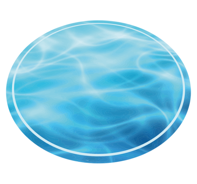 푸른 깊은 물 바다 추상 자연 비닐 깔개 - TenStickers