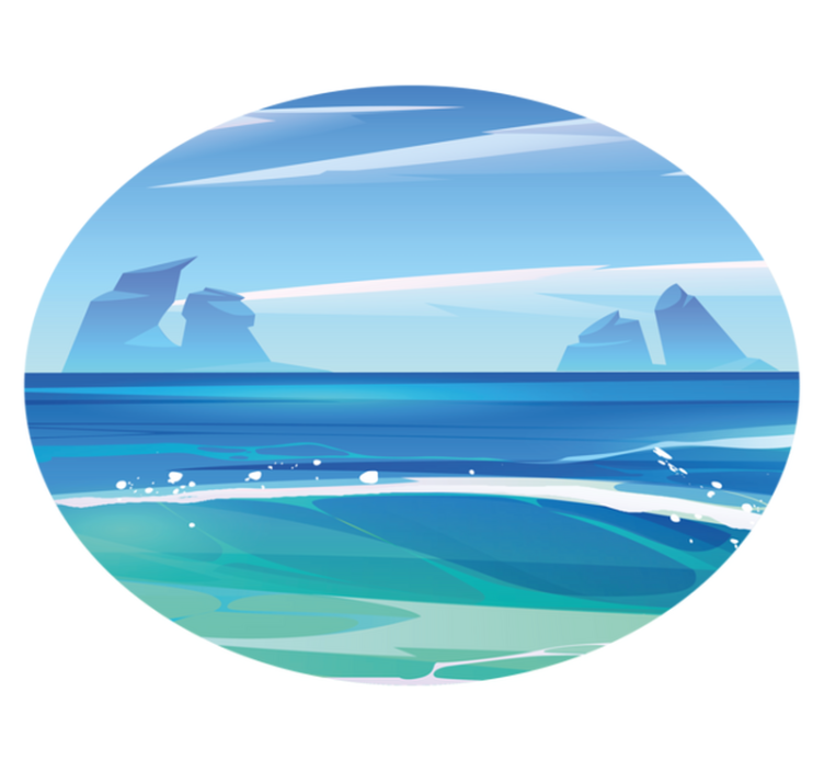 비닐 카펫 자연 해안의 평화 - TenStickers