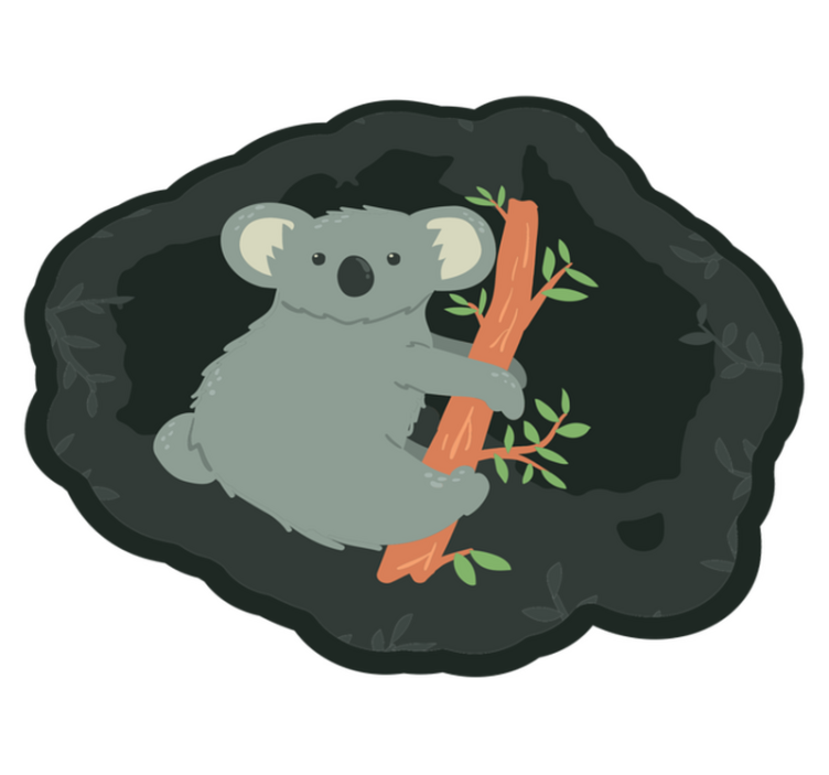 비닐 카펫 동물 귀여운 코알라 매력 - TenStickers