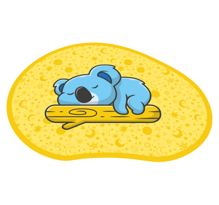 나무 동물 양탄자에 잠자는 코알라 - TenStickers