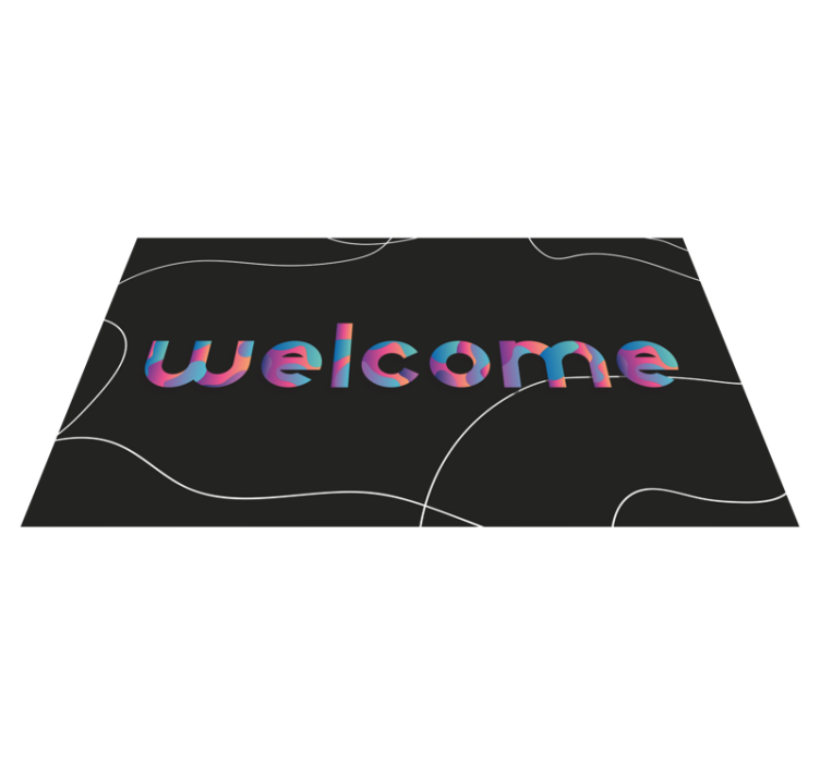 환영 액체 글꼴 현관 타일 - TenStickers