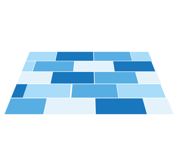 비닐 카펫 타일 효과 파란 벽돌 패턴 - TenStickers