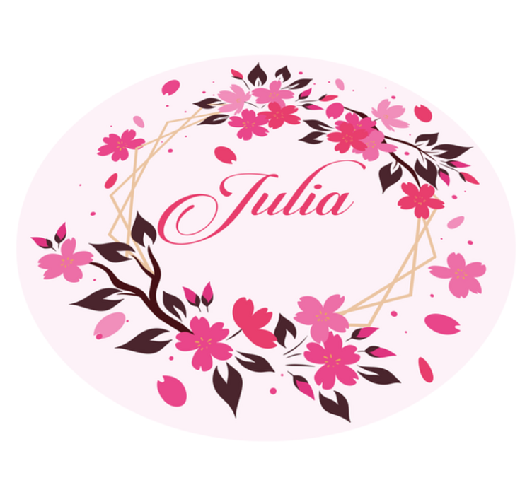 침실용 비닐 카펫 식물 왕관 이름 포함 - TenStickers