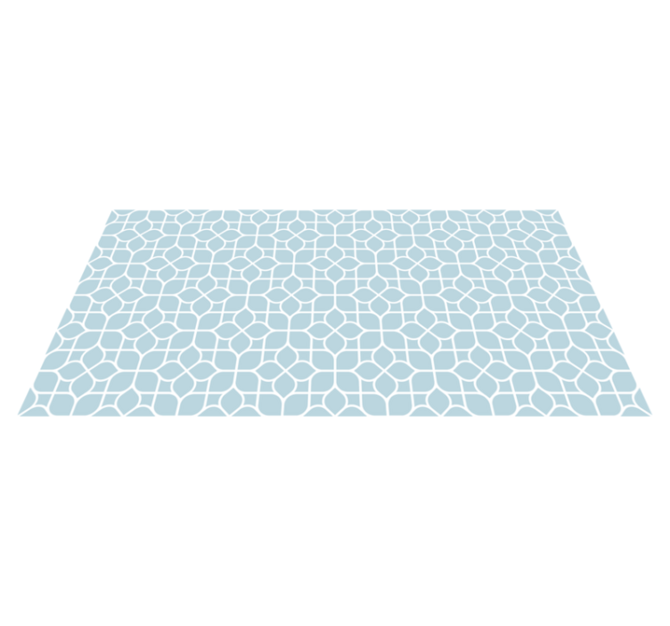 기하학적 효과 비닐 카펫 흰색과 회색 요소 - TenStickers