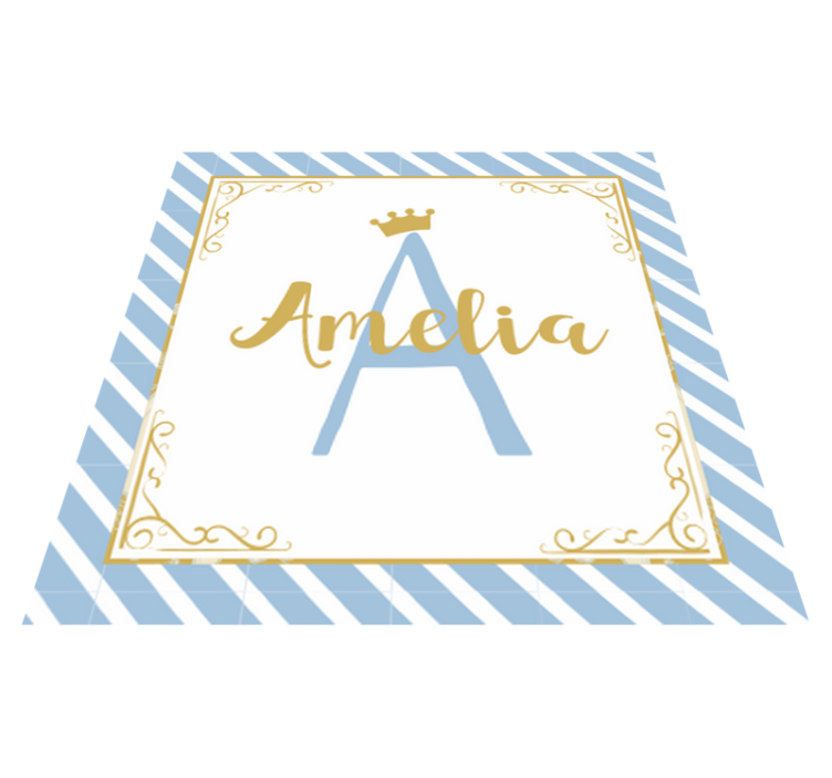 이름이있는 비닐 카펫 이니셜 스타일 - TenStickers