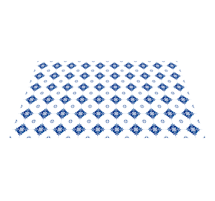 비닐 카펫 타일 효과 도자기 꽃무늬 - TenStickers