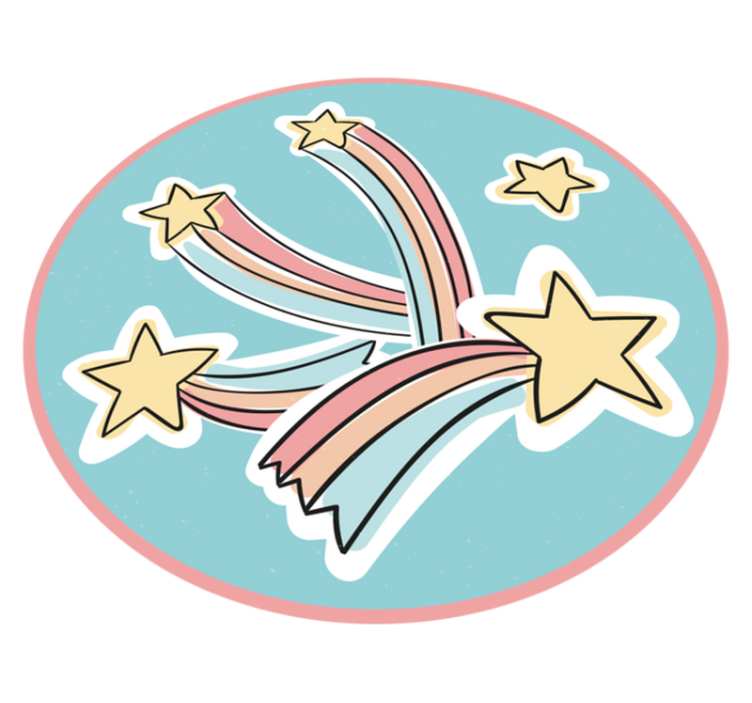 어린 이용 비닐 카펫 다채로운 무지개 별 - TenStickers