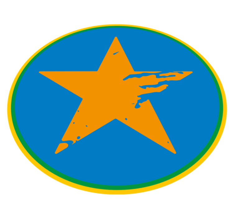 어린 이용 비닐 카펫 블루 스타 악센트 - TenStickers