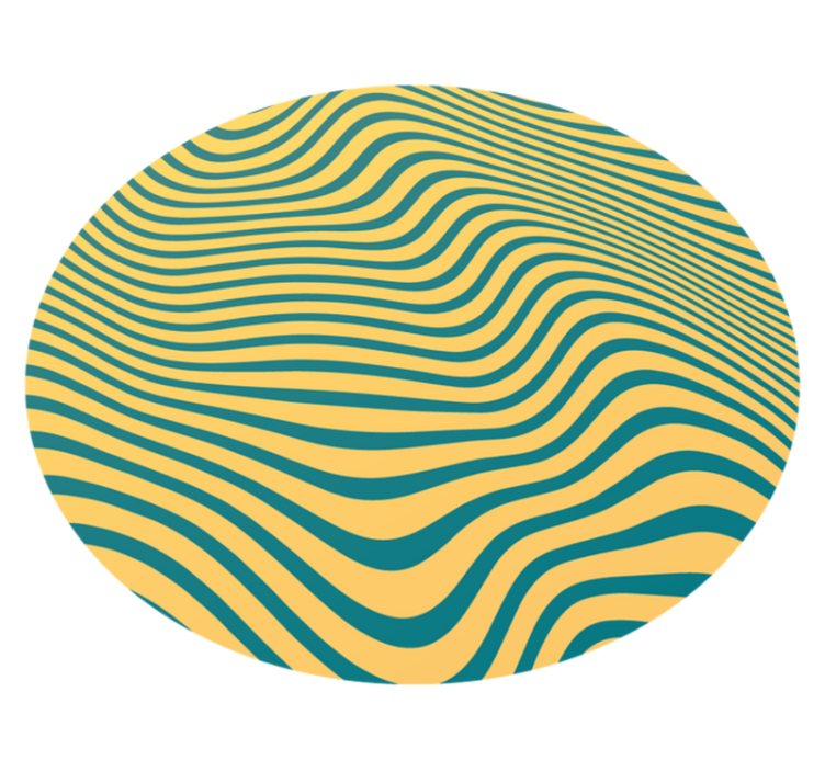 줄무늬 비닐 카펫 곡선 라인 컨셉 - TenStickers