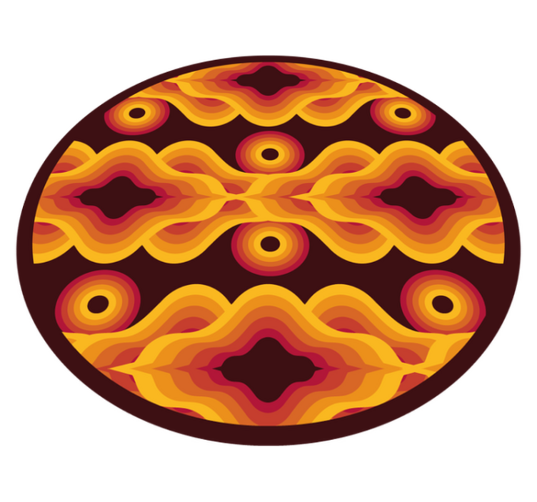 모자이크 효과 비닐 카펫 빈티지 나선 무늬 - TenStickers