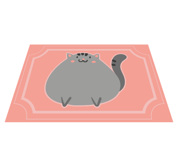 어린 이용 비닐 카펫 사랑스러운 고양이 그림 - TenStickers