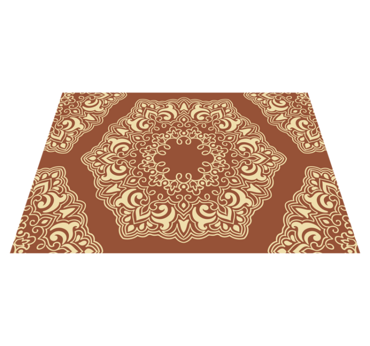 만다라 비닐 카펫 복잡한 식물 배열 - TenStickers