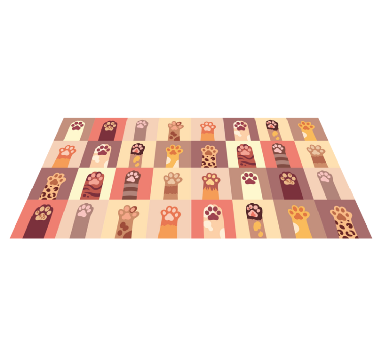 애니멀 프린트 비닐 카펫 생동감 넘치는 발자국 - TenStickers