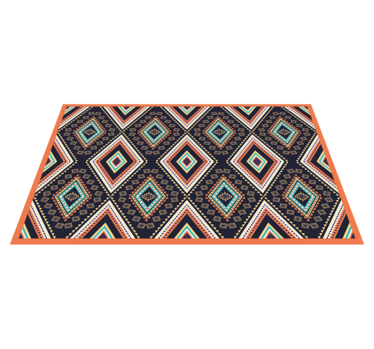 기하학적 인 민족 동양 패턴 침실 깔개 - TenStickers