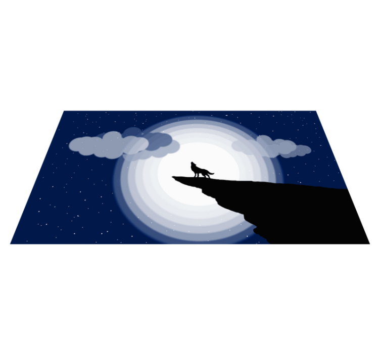 열대 효과 비닐 카펫 초승달 울음소리 - TenStickers