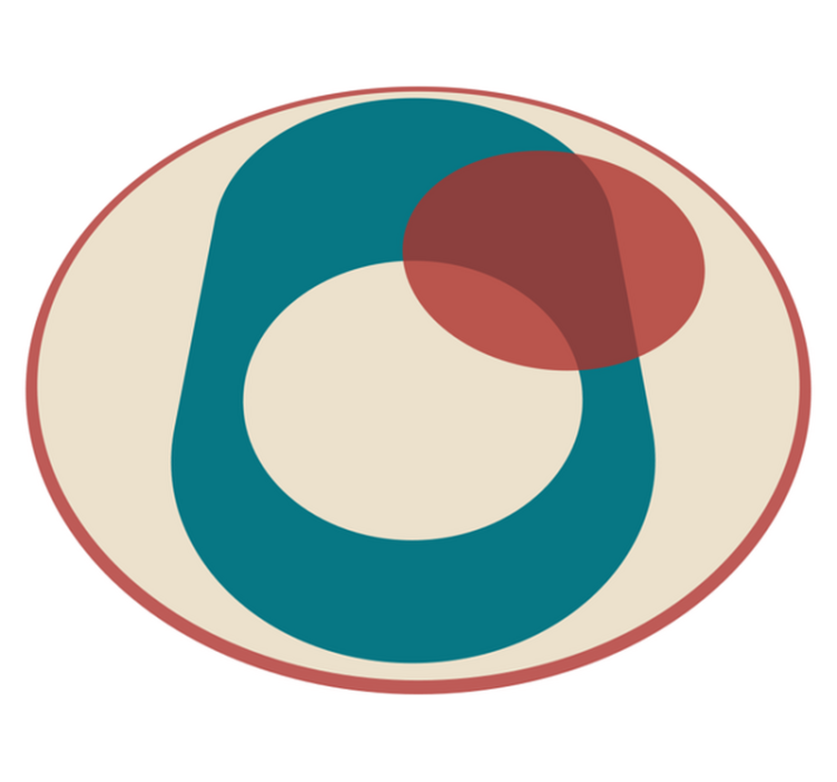 모던 효과 비닐 카펫 조화로운 원형 디자인 - TenStickers