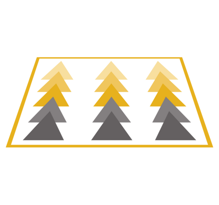 기하학적 효과 비닐 카펫 삼각형 색상 폭포 - TenStickers