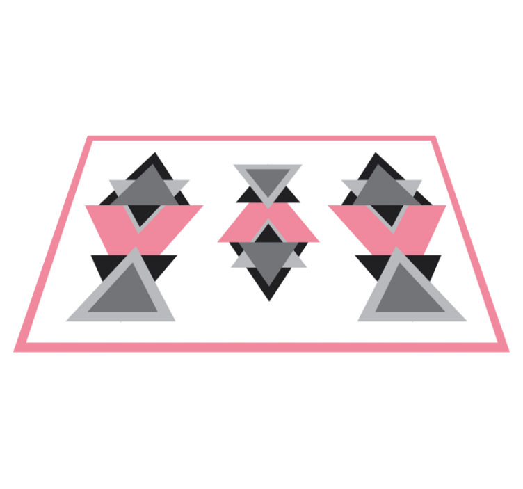 기하학적 효과 비닐 카펫 삼각형 모양 혼합 - TenStickers