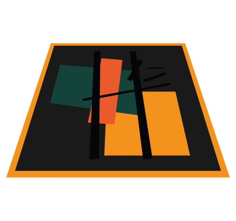 모던 효과 비닐 카펫 추상 색상 구획 - TenStickers