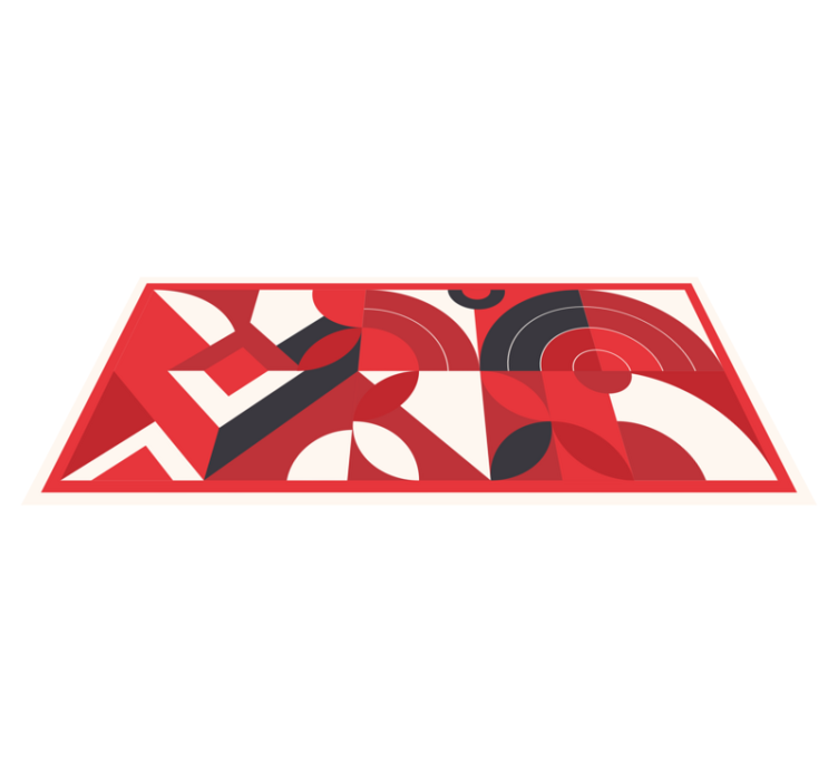 기하학적 효과 비닐 카펫 대담한 추상 형태 - TenStickers