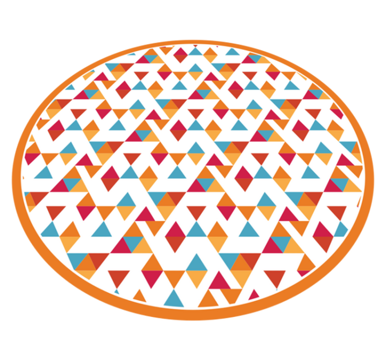 기하학적 효과 비닐 카펫 다채로운 삼각형 모양 - TenStickers