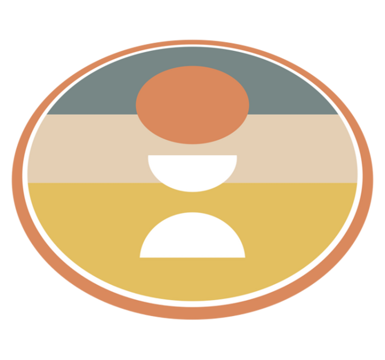 미니멀리스트 효과 비닐 카펫 원형 색상 조화 - TenStickers