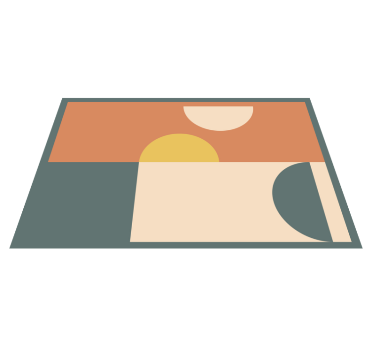 모던 효과 비닐 카펫 원형과 사각형 - TenStickers