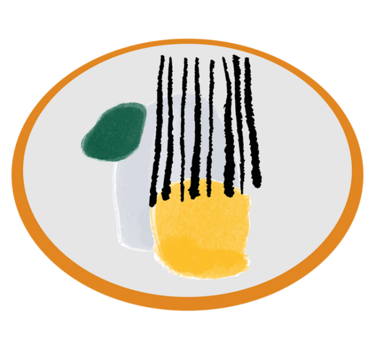 미니멀리스트 효과 비닐 카펫 기하학적 색상 구분 - TenStickers