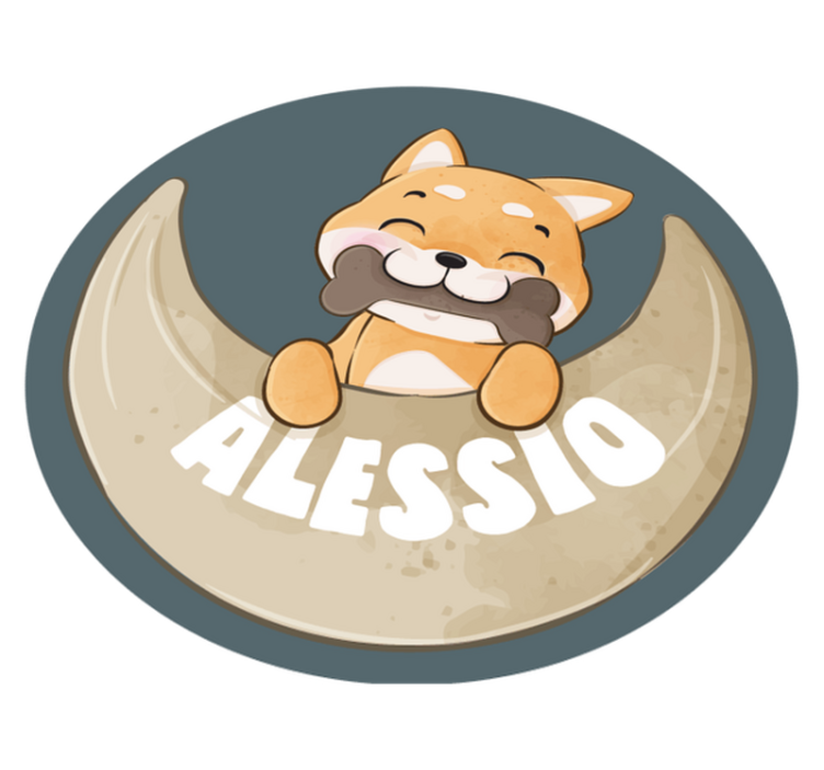 어린 이용 비닐 카펫 뼈를 가진 강아지와 이름 - TenStickers