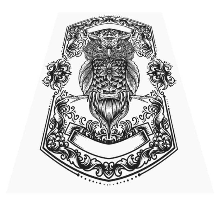 만다라 비닐 카펫 복잡한 올빼미 무늬 - TenStickers
