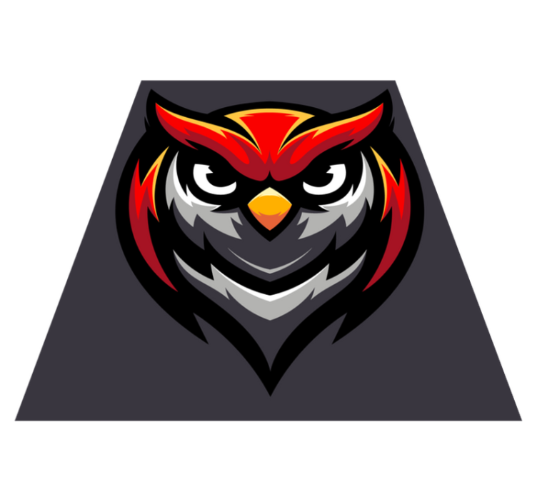 열대 효과 비닐 카펫 올빼미 그래픽 볼드 - TenStickers