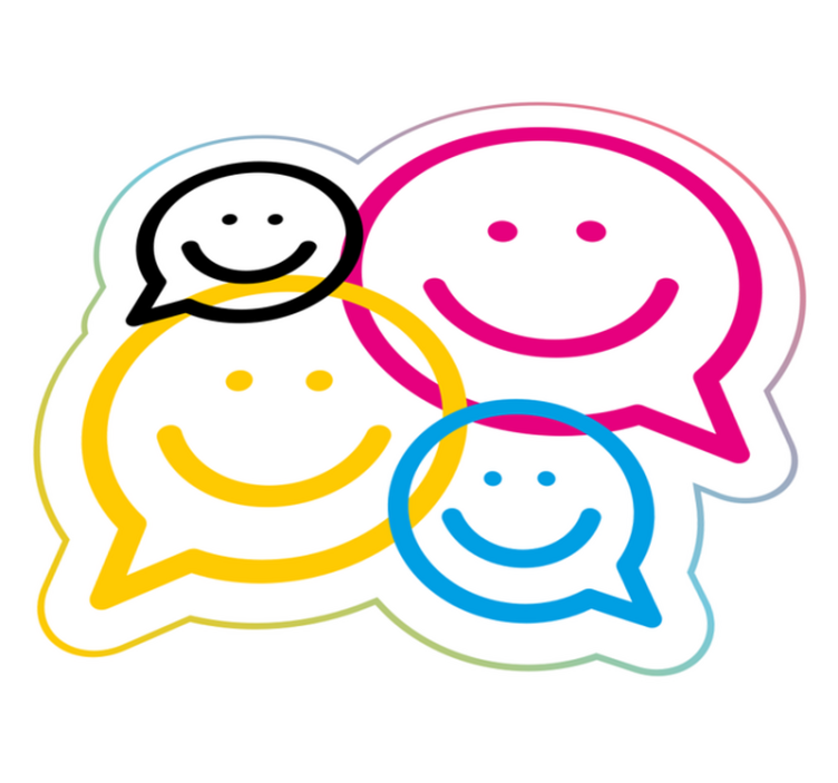 열대 효과 비닐 카펫 스마일리 페이스 컬렉션 - TenStickers