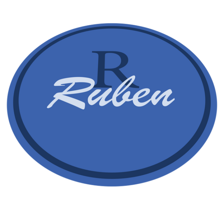 이름이있는 비닐 카펫 맞춤형 이름 원형 - TenStickers