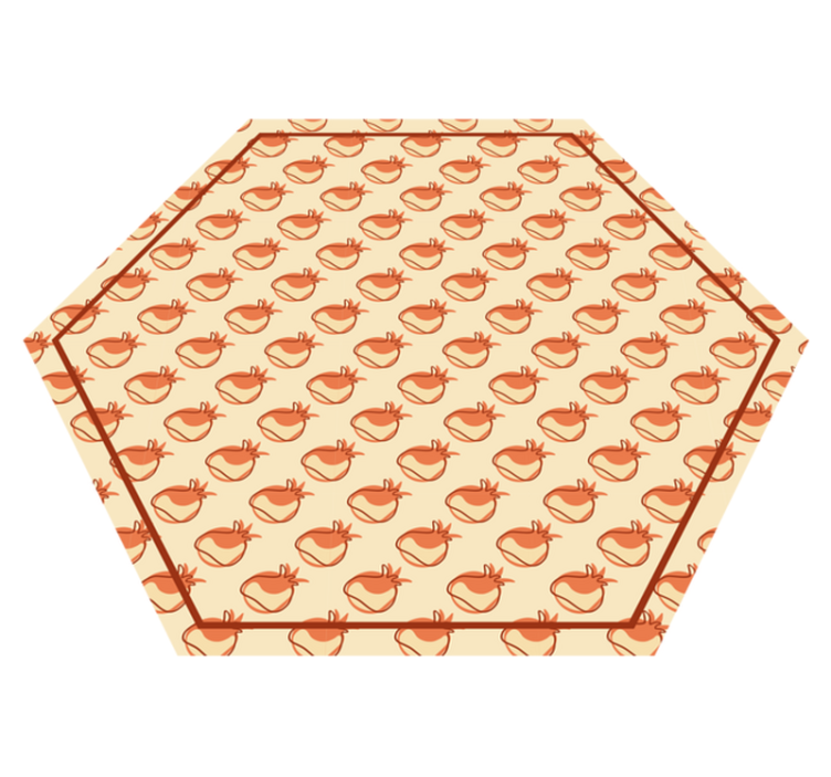 석류 바닥 타일 낙서 패턴 - TenStickers