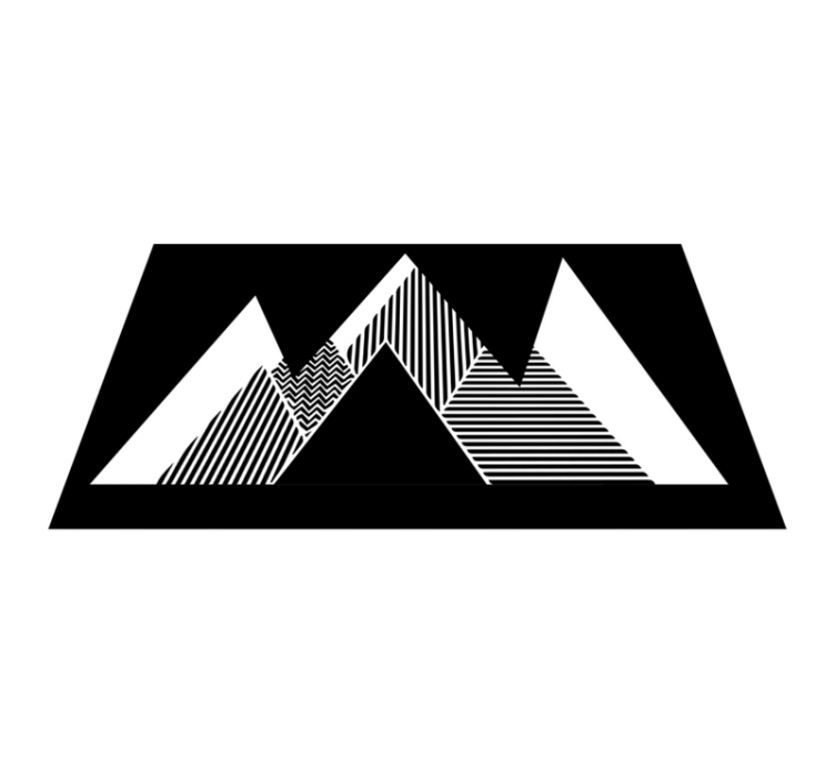 기하학적 효과 비닐 카펫 세련된 지그재그 패턴 - TenStickers