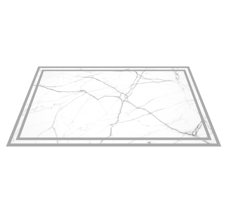 대리석 비닐 러그 우아한 화이트 스트라이션 - TenStickers