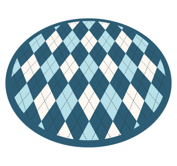 기하학적 효과 비닐 카펫 다이아몬드 패턴 우아함 - TenStickers