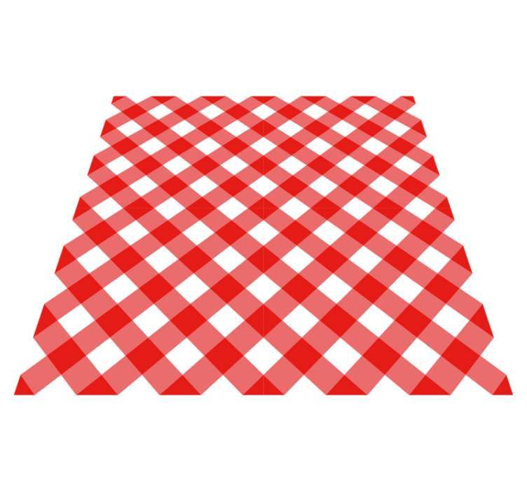 줄무늬 비닐 카펫 진홍색 체크 무늬 모티브 - TenStickers