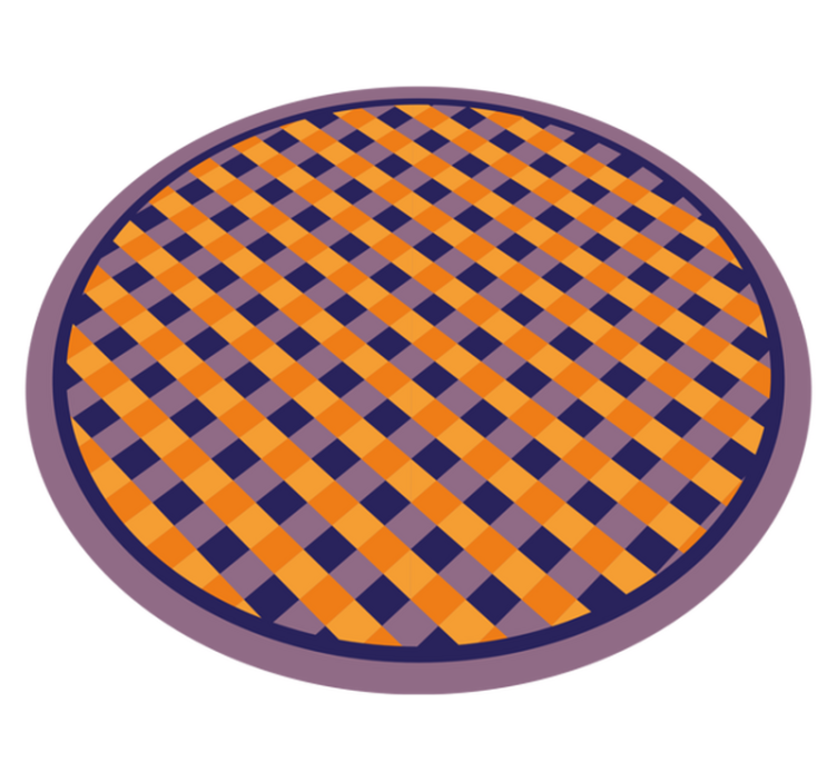 줄무늬 비닐 카펫 굵은 체커 패턴 - TenStickers