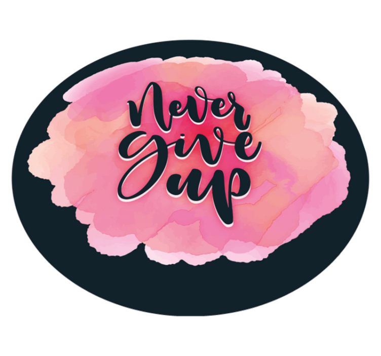 문구와 함께 비닐 양탄자 끈기 있게 노력하다 - TenStickers